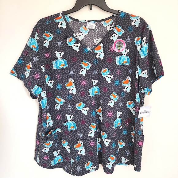 Disney Frozen Olaf scrub top - Picture 1 of 13